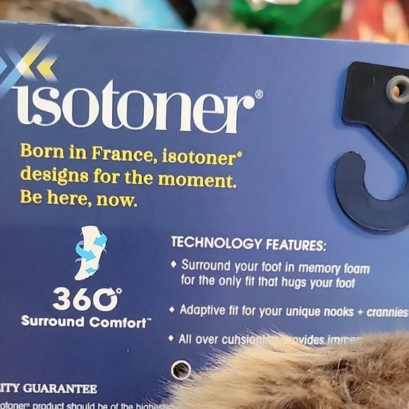 Isotoner Brown Faux Fur Slippers - Picture 4 of 7